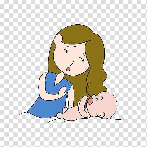 Milk Child Hiccup Breastfeeding Mother, Mother feed baby milk material transparent background PNG clipart