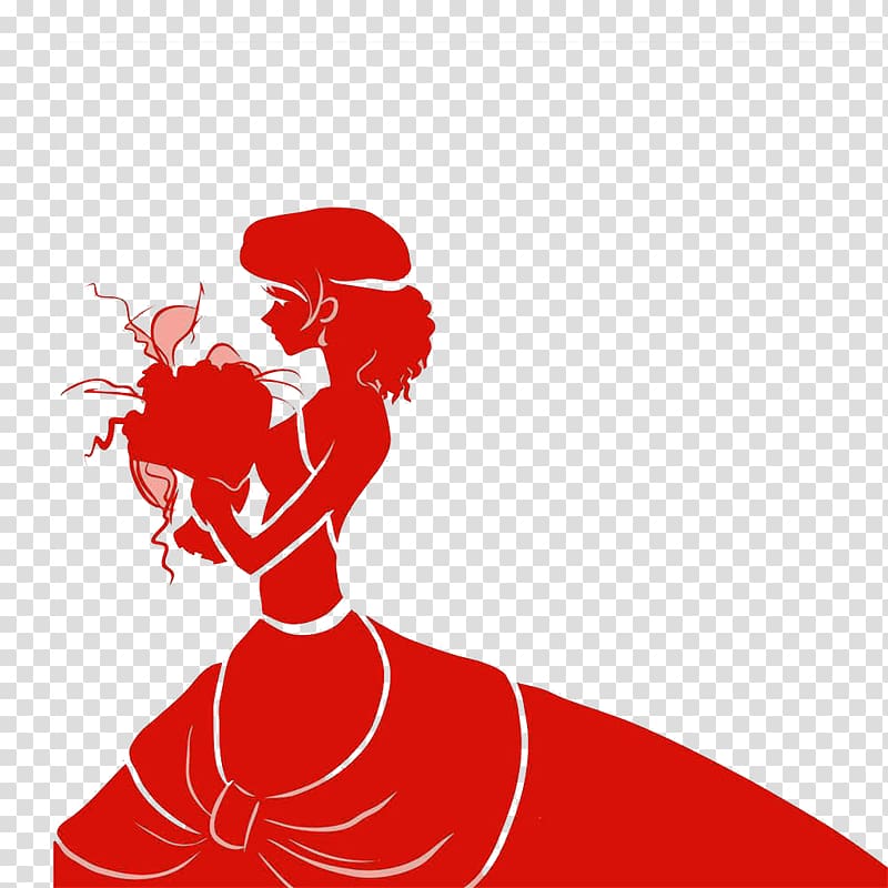 Wedding invitation Bridegroom, Red beautiful creative wedding woman transparent background PNG clipart