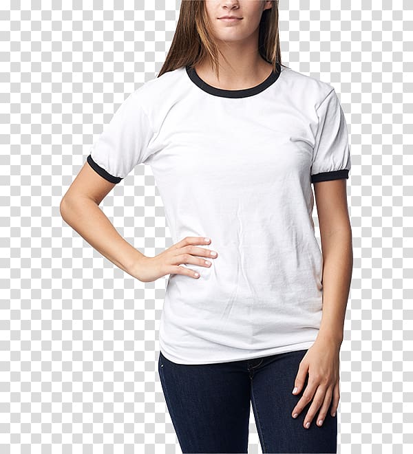 Ringer T-shirt Raglan sleeve, T-shirt transparent background PNG clipart