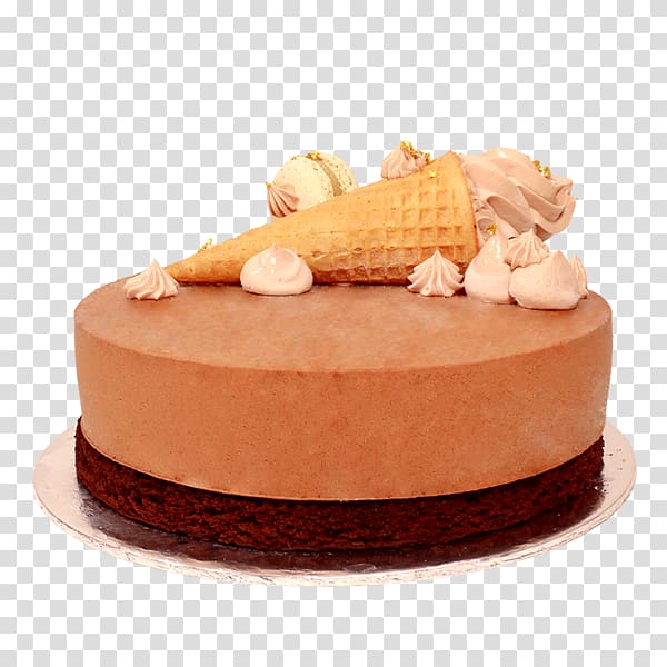 Chocolate cake Ice cream cake Fudge cake, double cake transparent background PNG clipart