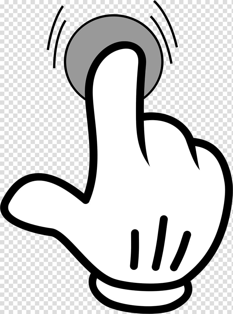 Index finger Hand Pointing , click transparent background PNG clipart