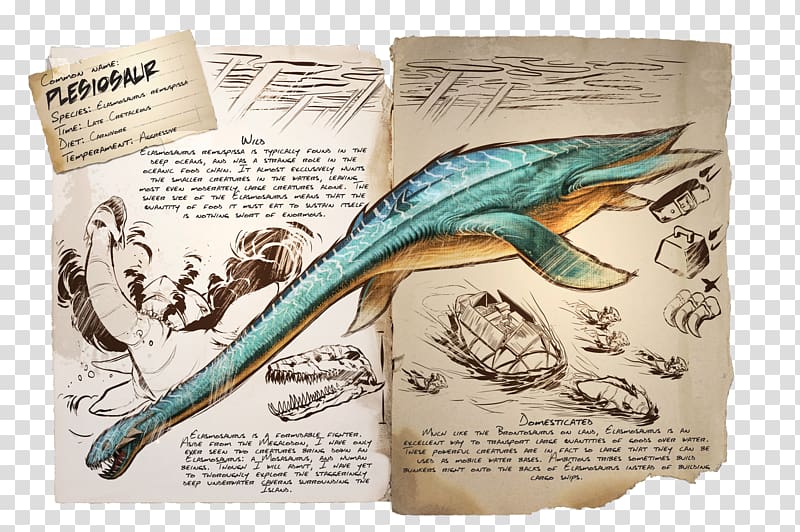 Plesiosauria ARK: Survival Evolved Elasmosaurus Spinosaurus Reptile, mutton transparent background PNG clipart