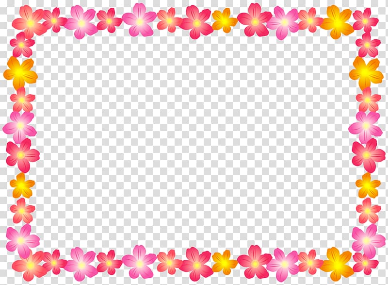 pink and yellow floral frame, floral frame., others transparent background PNG clipart