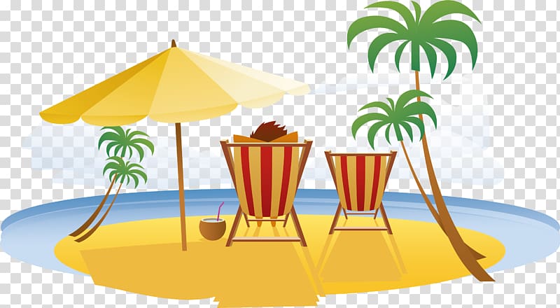 Beach Vacation Seaside resort, The sunshine of the cozy time transparent background PNG clipart