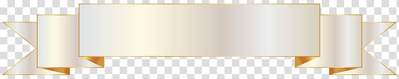 white ribbon , Yellow Lighting Electric light Design, White and Gold Banner transparent background PNG clipart