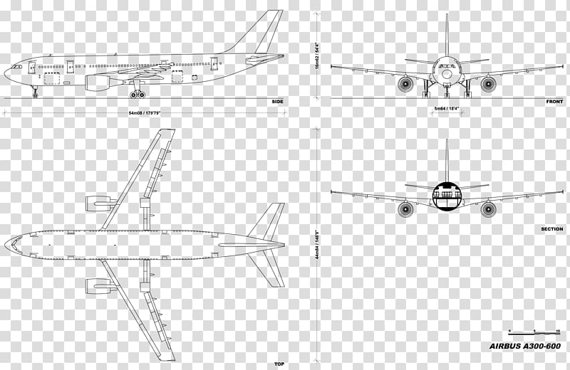 Airbus A300 Airbus A310 Airplane Airliner, airplane transparent background PNG clipart