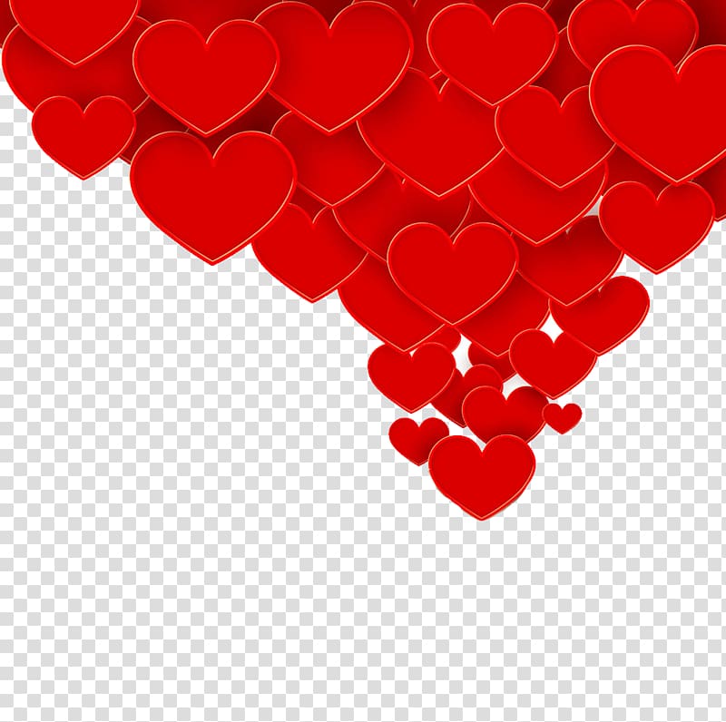 gift boxes flying red heart transparent background PNG clipart