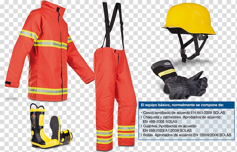 Fireproofing Outerwear Personal protective equipment Firefighter Suit, firefighter transparent background PNG clipart