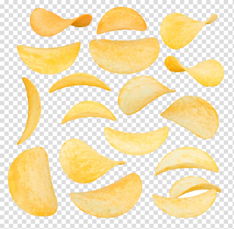 a group of potato chips transparent background PNG clipart