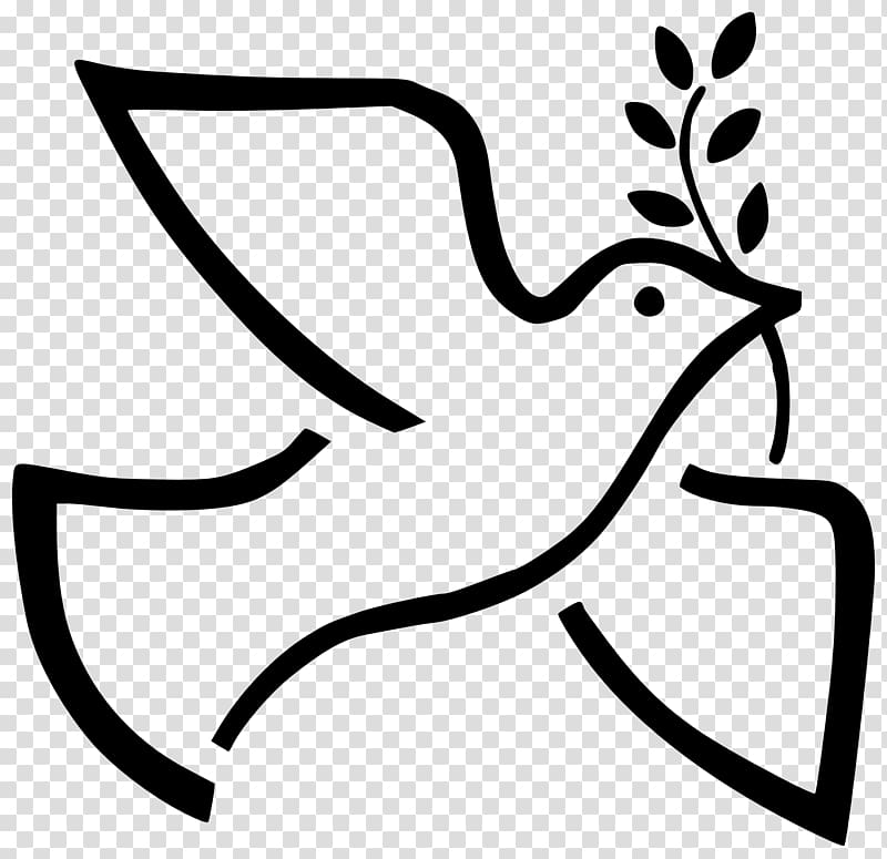 bird and leaf illustration, Peace symbols , Dove transparent background PNG clipart