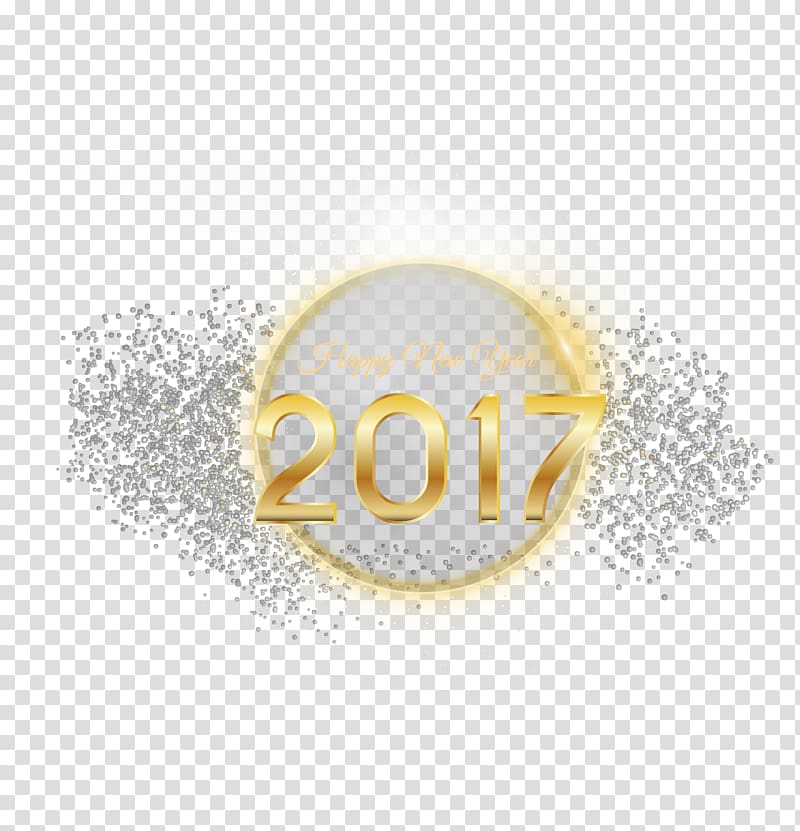 Plane , 2017 New Year shiny golden word round spot transparent background PNG clipart