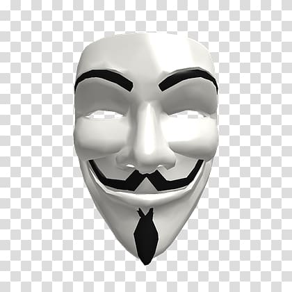 Guy Fawkes mask illustration, Anonymous Mask White transparent background PNG clipart