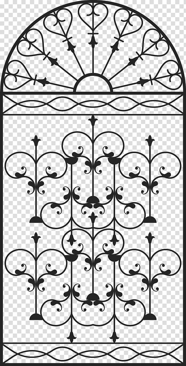 Window Grille Gate Wrought iron, Continental door transparent background PNG clipart