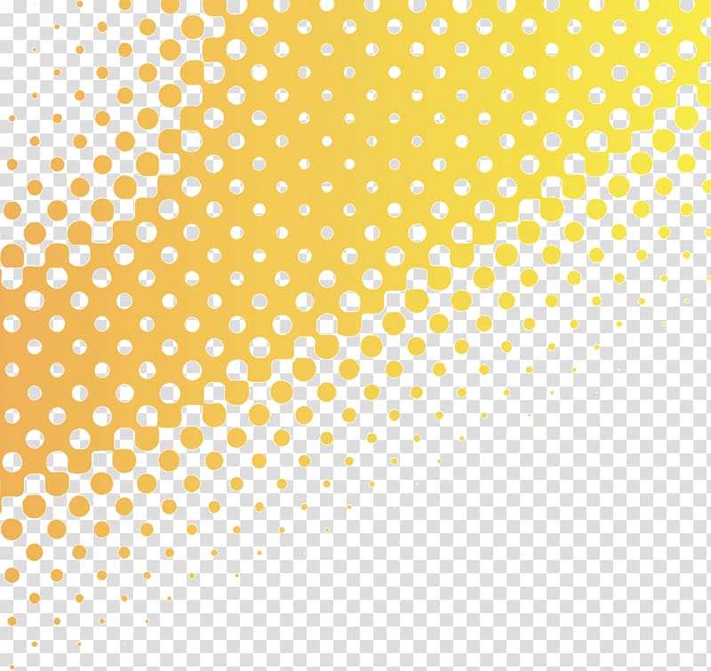 Textile printing Halftone, Yellow gradient background dot size, yellow and blue ombre transparent background PNG clipart