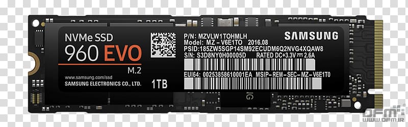 Solid-state drive Samsung 960 EVO M.2 SSD NVM Express Samsung 850 EVO SSD, samsung transparent background PNG clipart