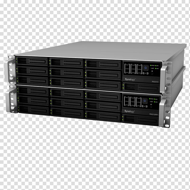 Disk array Computer Servers Network Storage Systems Synology RX1216sas Synology Inc., others transparent background PNG clipart