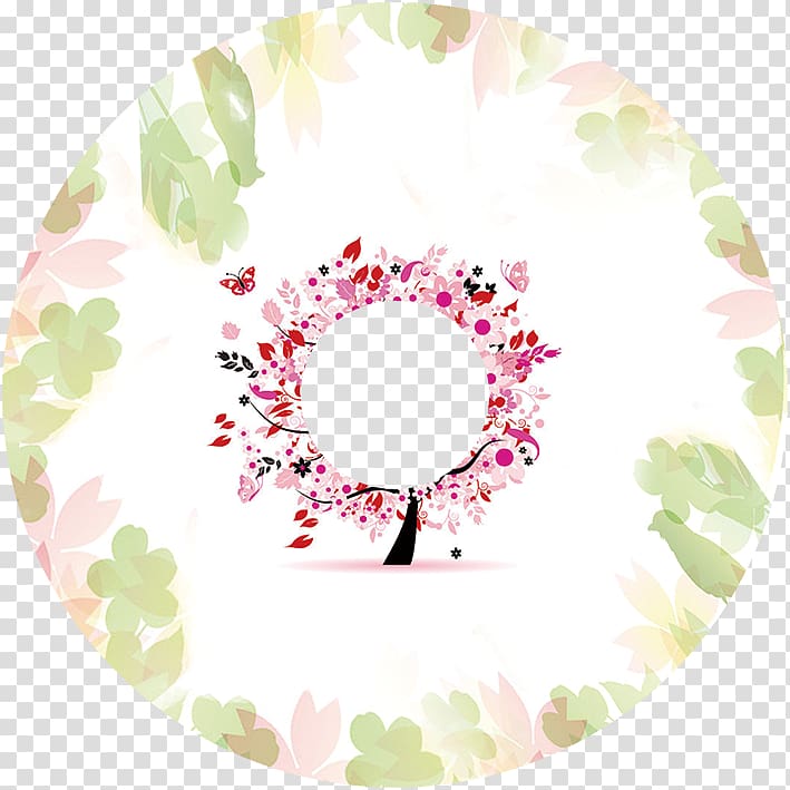 Painting Logo Graphic design, Flower CD transparent background PNG clipart