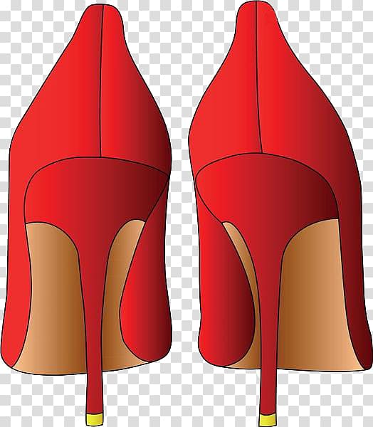 High-heeled footwear Shoe Stiletto heel illustration, Cartoon red high heels transparent background PNG clipart