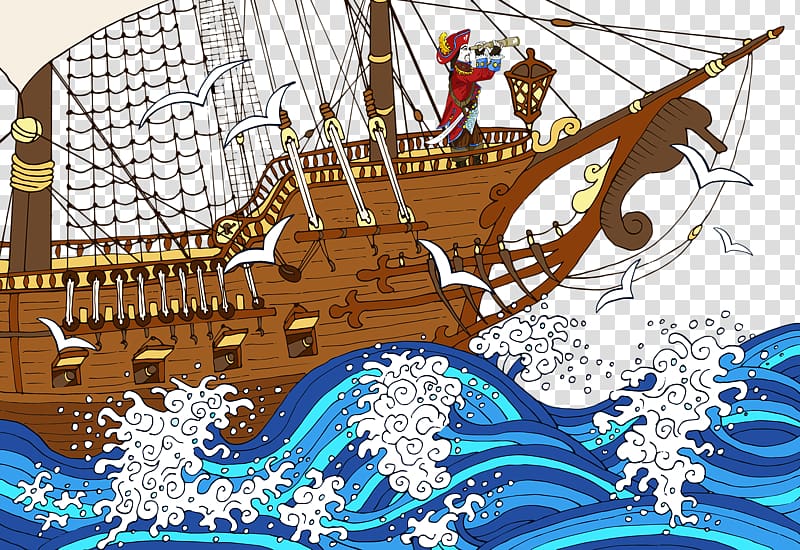 Drawing Illustration, With boat transparent background PNG clipart