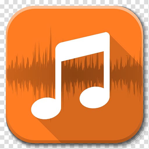 text symbol orange, Apps Player Audio transparent background PNG clipart