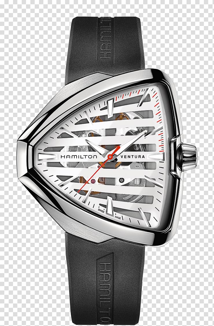 Hamilton Watch Company Ventura Skeleton watch Automatic watch, watch transparent background PNG clipart