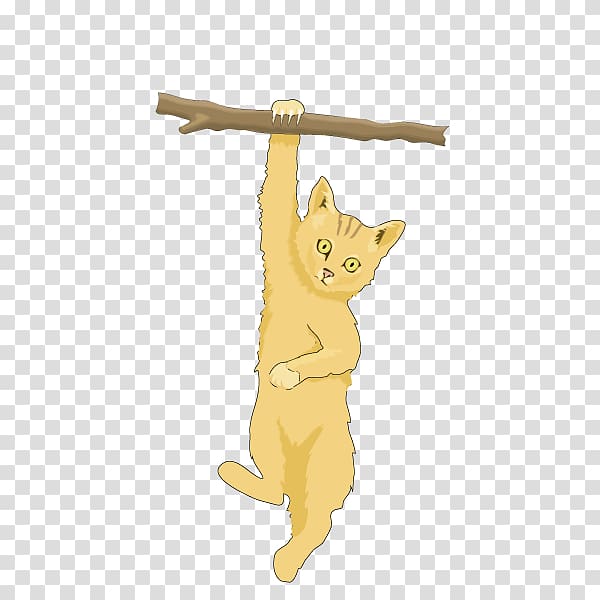 Cat Cartoon , Cat climbing trees transparent background PNG clipart