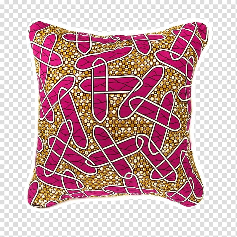 Throw Pillows Cushion My Pillow African wax prints, pink pillow transparent background PNG clipart