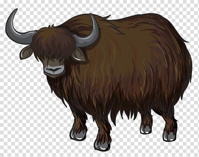 wildebeest , Domestic yak , Hand drawn rhino transparent background PNG clipart