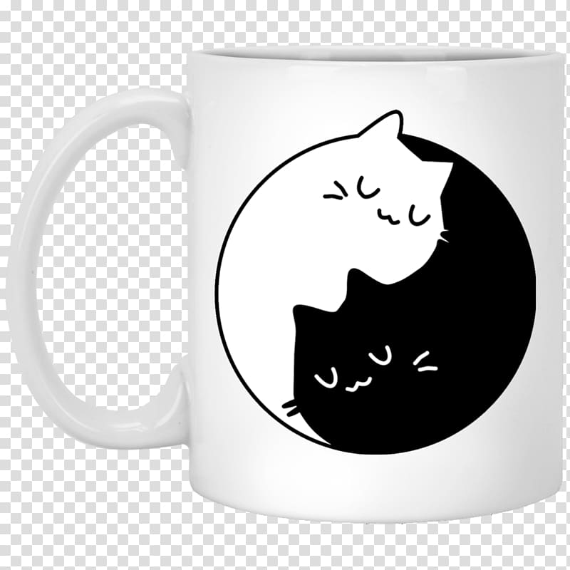Cat Kitten T-shirt Yin and yang Felidae, Cat transparent background PNG clipart