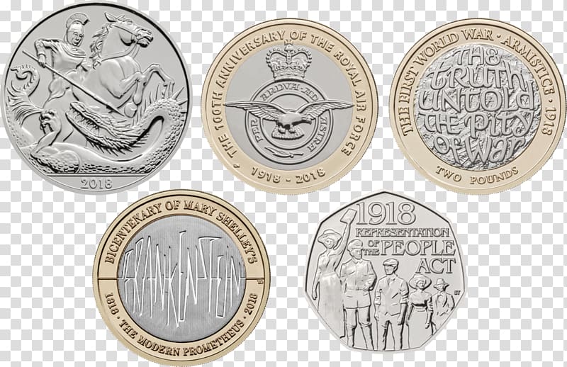 Royal Mint Coins of the pound sterling Five pounds, Coin transparent background PNG clipart