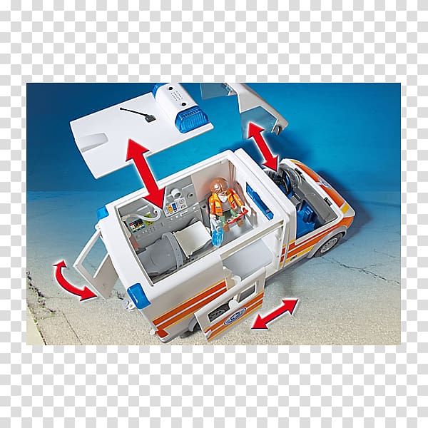 Ambulance Playmobil Certified first responder Siren Toy, ambulance transparent background PNG clipart