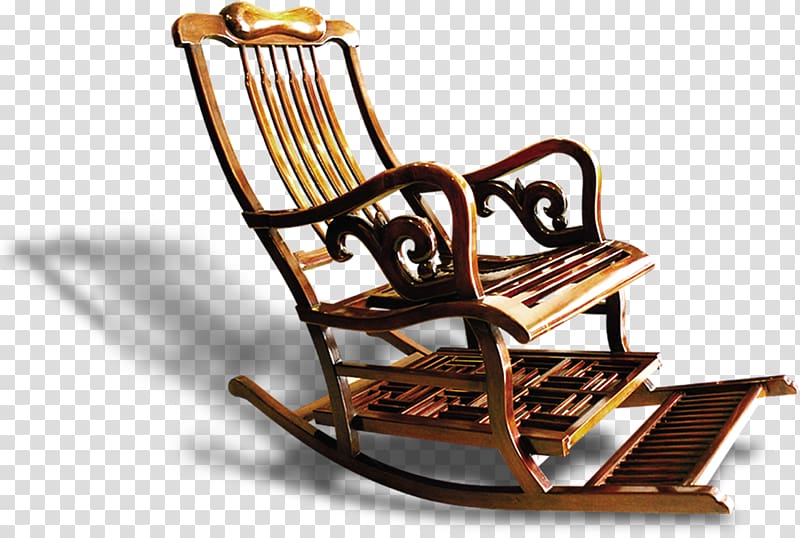 Rocking chair Deckchair Porch Furniture, Brownish red retro rocking chair creative kind transparent background PNG clipart