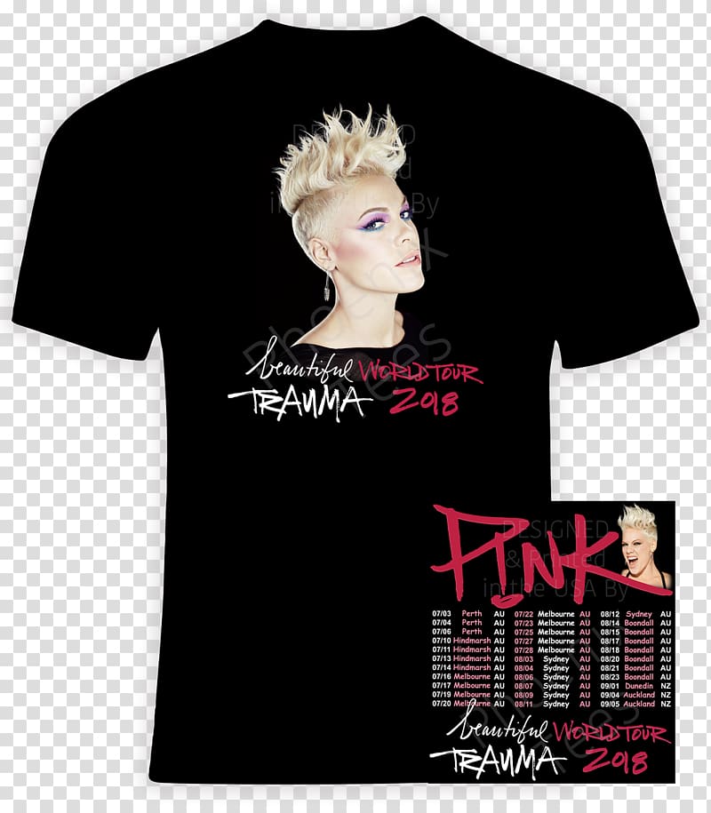 Beautiful Trauma World Tour Concert T-shirt, long sleeve transparent background PNG clipart