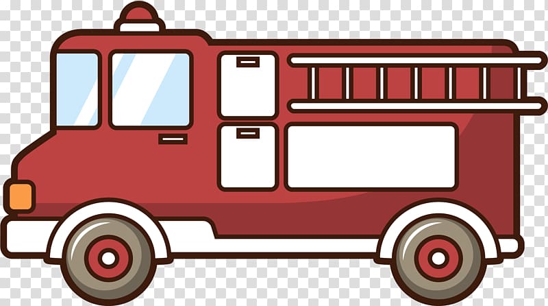 Car Motor vehicle Fire engine Firefighter Drawing, Red fire engine transparent background PNG clipart