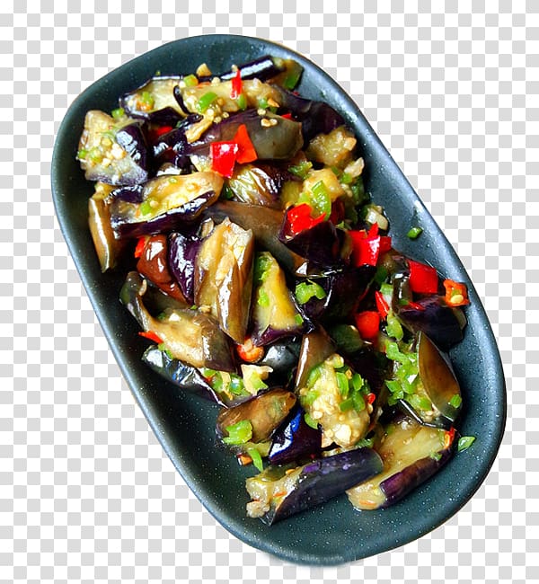 Ratatouille Bell pepper Caponata Eggplant Recipe, Minced eggplant material transparent background PNG clipart