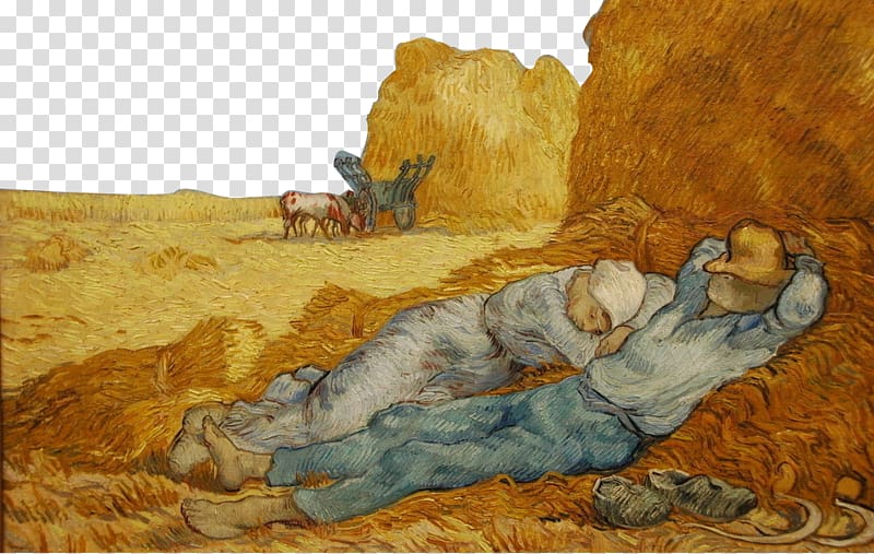 Musxe9e dOrsay Provence Van Gogh self-portrait The siesta (after Millet) Painting, Oil on the valley of the farmers transparent background PNG clipart
