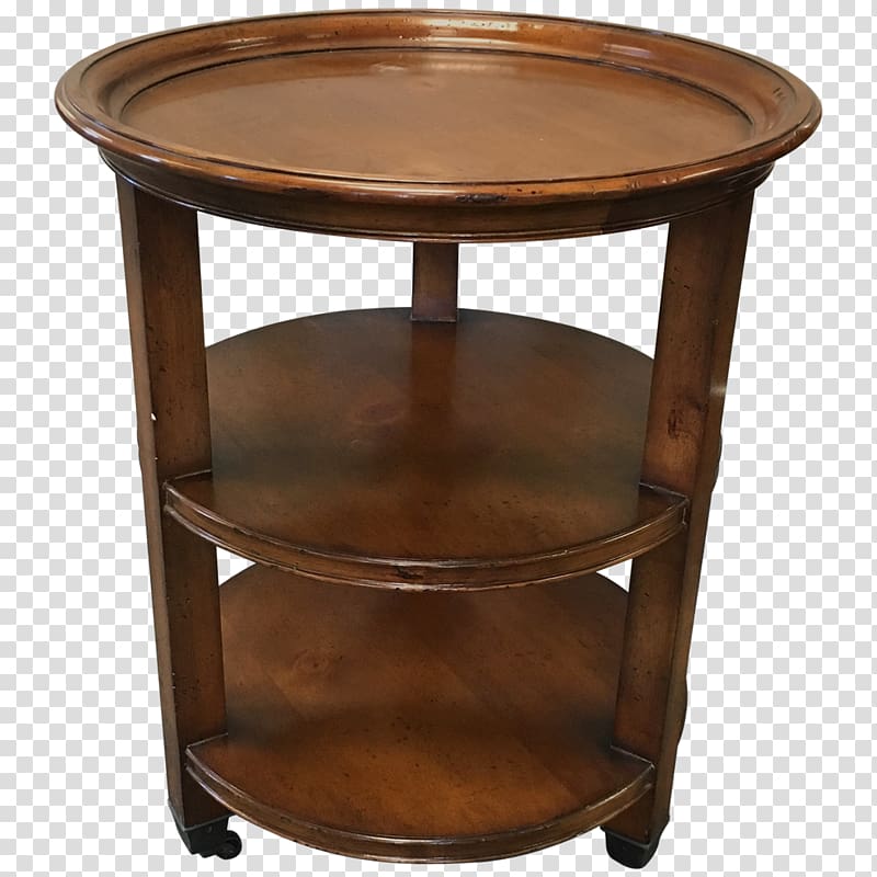 Bedside Tables Solid wood Furniture Drawer, a wooden round table. transparent background PNG clipart