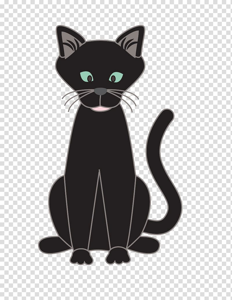 Black cat Korat Kitten Whiskers Domestic short-haired cat, kitten transparent background PNG clipart