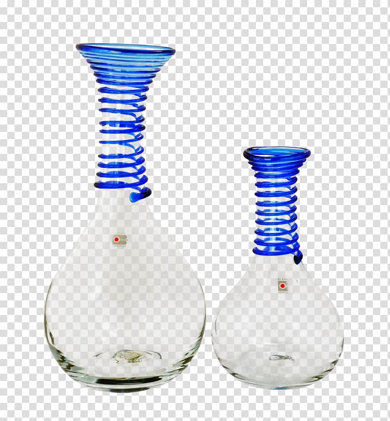 Glass Decanter Cobalt blue Laboratory Flasks, glass transparent background PNG clipart