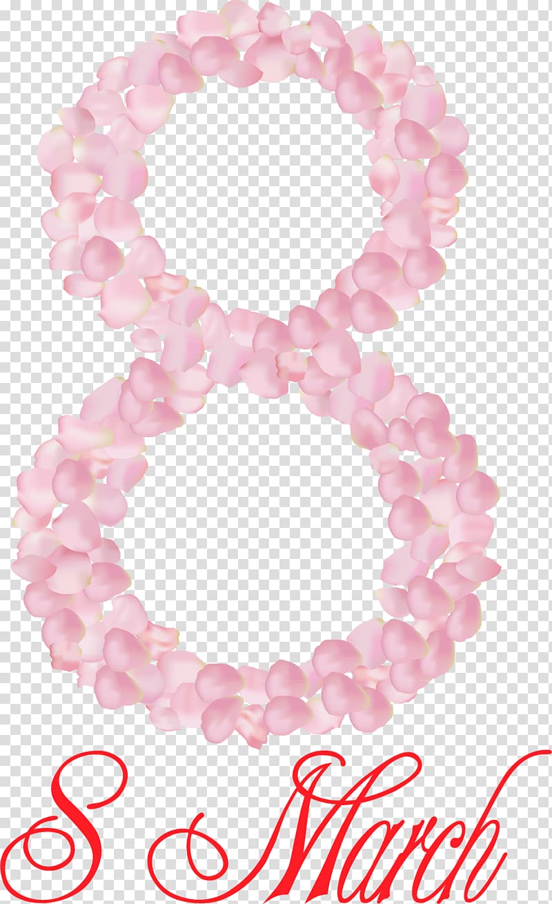 Pink March 8 , march transparent background PNG clipart