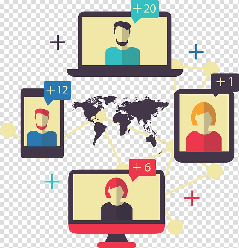 Computer monitor, Social media networks. transparent background PNG clipart