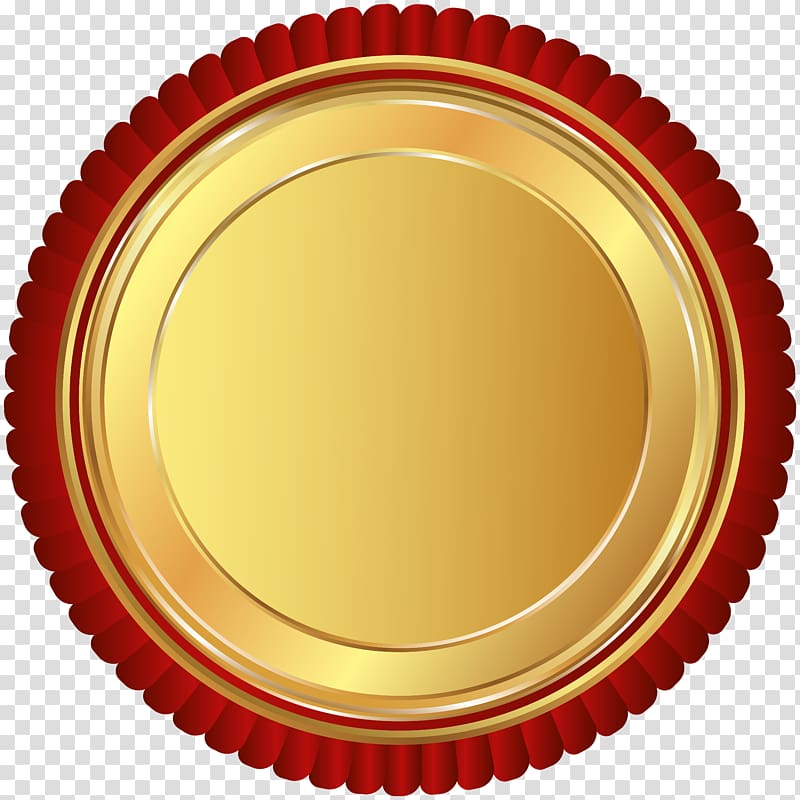 Round Red And Gold Logo Gold Red Seal Badge Transparent Background Png Clipart Hiclipart
