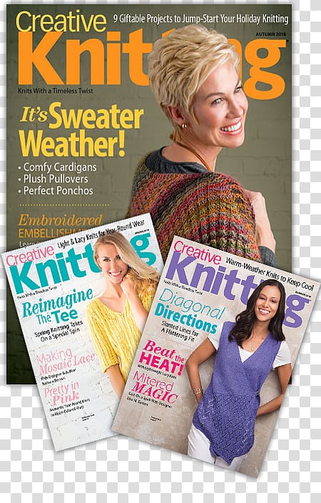 Magazine Knitting Quilting Needlework Embroidery, Modern Brochure transparent background PNG clipart