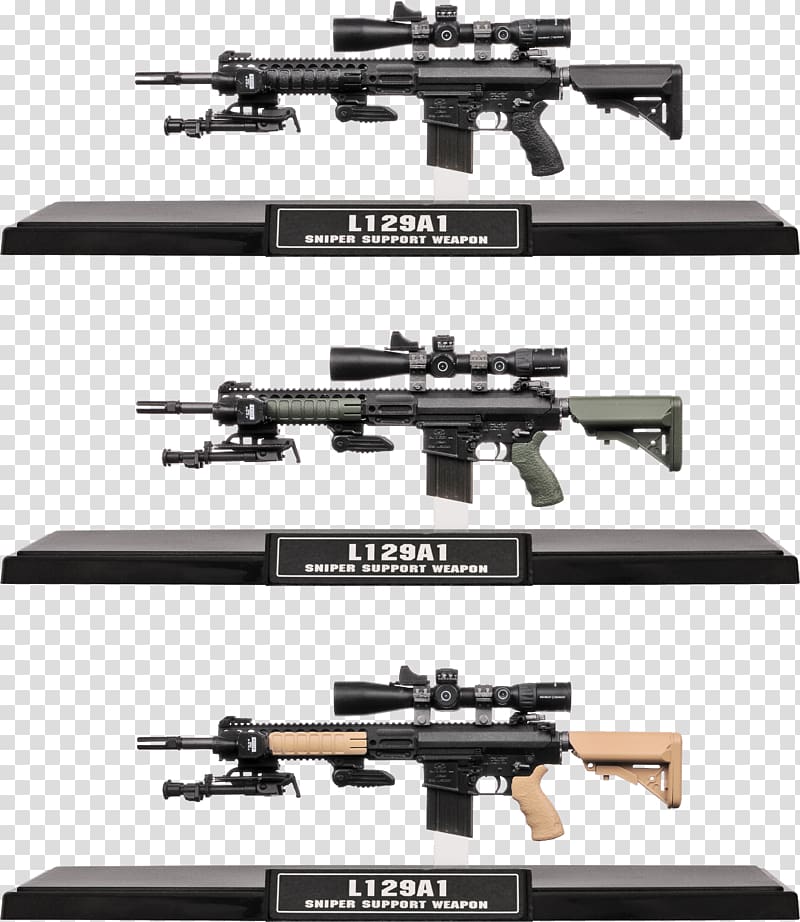 Sniper rifle Marksman Firearm Airsoft Guns, military weapons transparent background PNG clipart