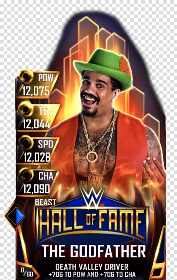 Rikishi WWE SuperCard Hall of Fame The Godfather, Four Seasons Hotel Chicago transparent background PNG clipart
