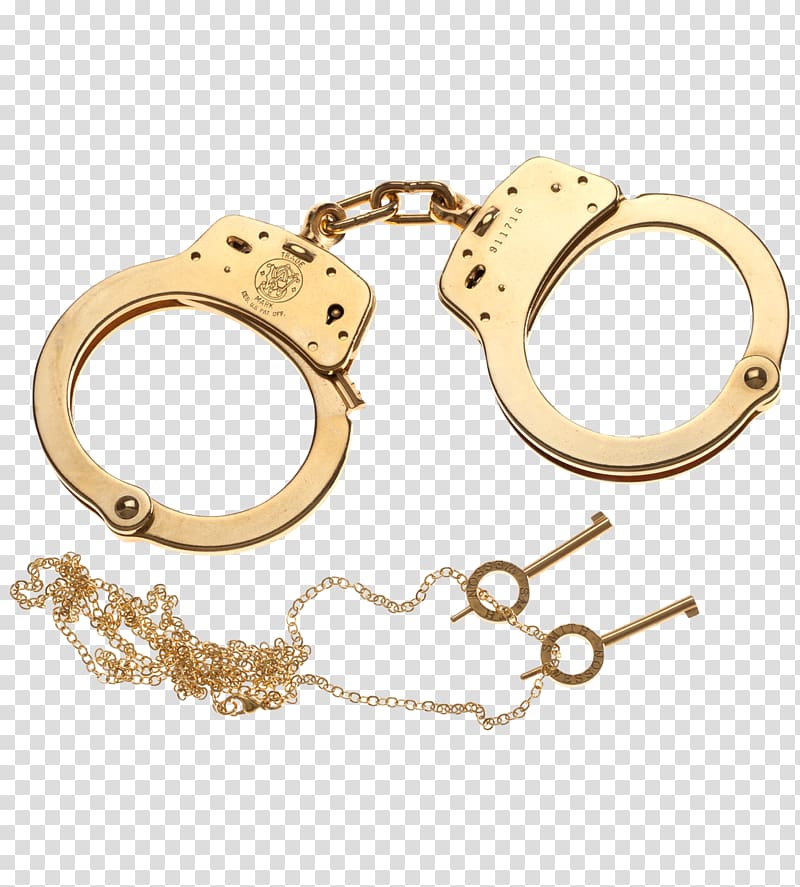 Earring Handcuffs Gold Jewellery Necklace, handcuffs transparent background PNG clipart