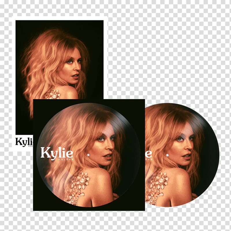Kylie Minogue Golden Phonograph record disc Album, Kylie Minogue transparent background PNG clipart