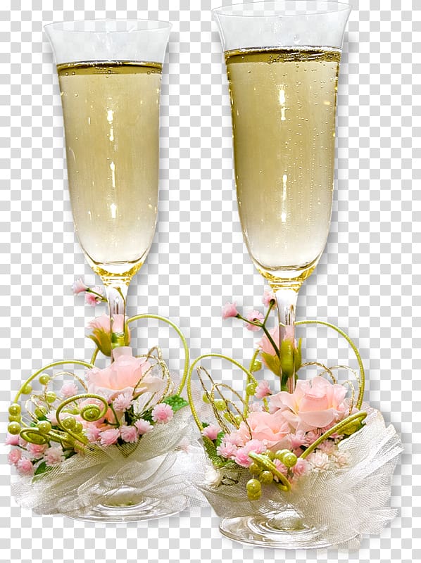 Champagne glasses transparent background PNG clipart