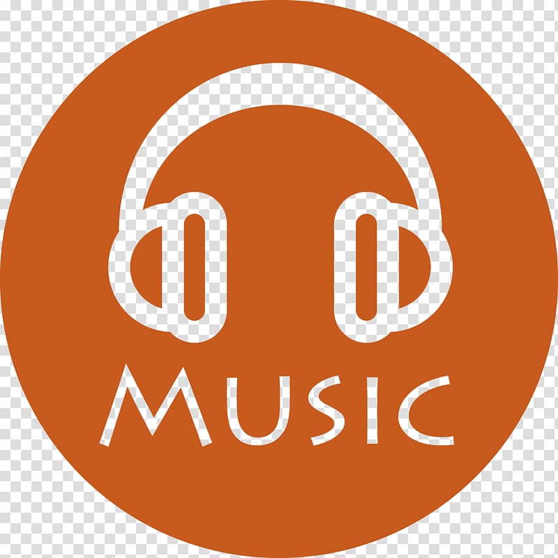 Podcast Icon, Orange Music headset logo transparent background PNG clipart
