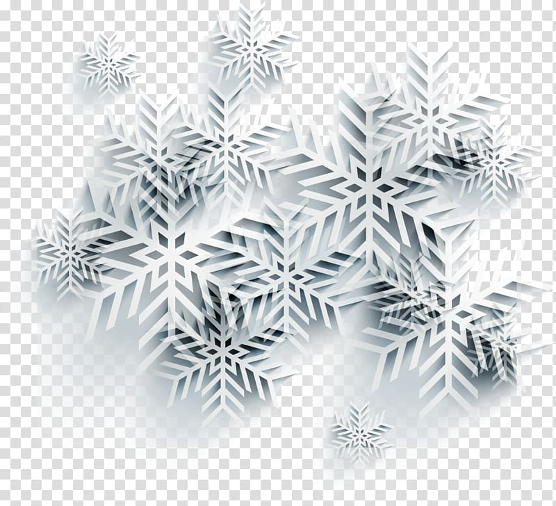 Snowflake Euclidean , Hand-painted three-dimensional paper-cut snowflakes transparent background PNG clipart